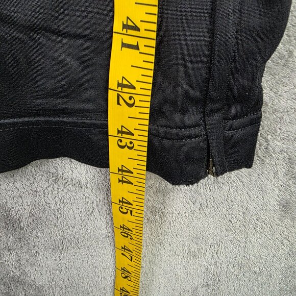 Mens Nike Black Track Pants White Side Piping & Zippers 100% Polyester Size XL - Picture 8 of 10